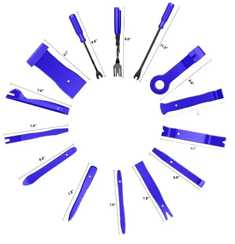 Trim Removal Tool Auto Panel Tür Audio Trim Removal Tool Kit Auto Clip Zangen Verschluss Entferner Hebeln Werkzeug Set mit Lagerung Tasche – Detail 8
