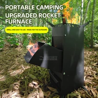 Outdoor Portable Fire Wood Heater Simple Picnic Camping Stove for Barbecue Equipment Rocket Stove 1