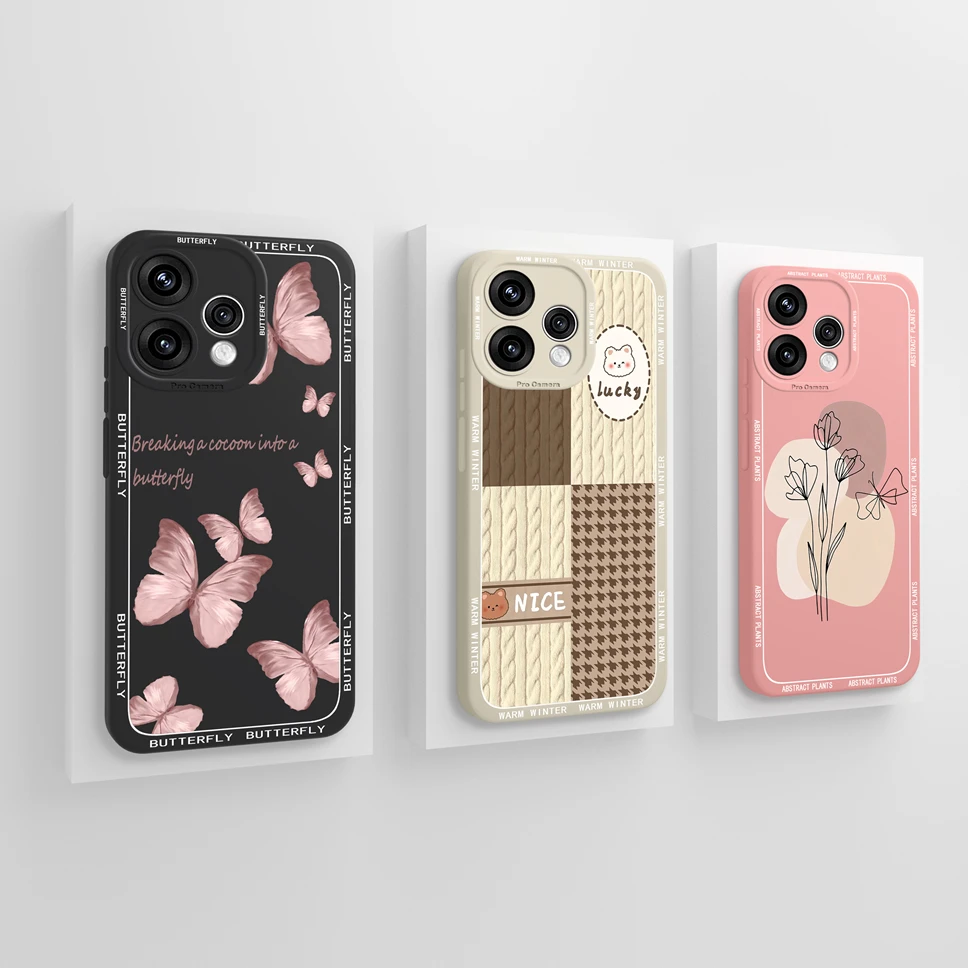 Pretty Flowers Soft Liquid Silicone Phone Case - Lightweight Cover
