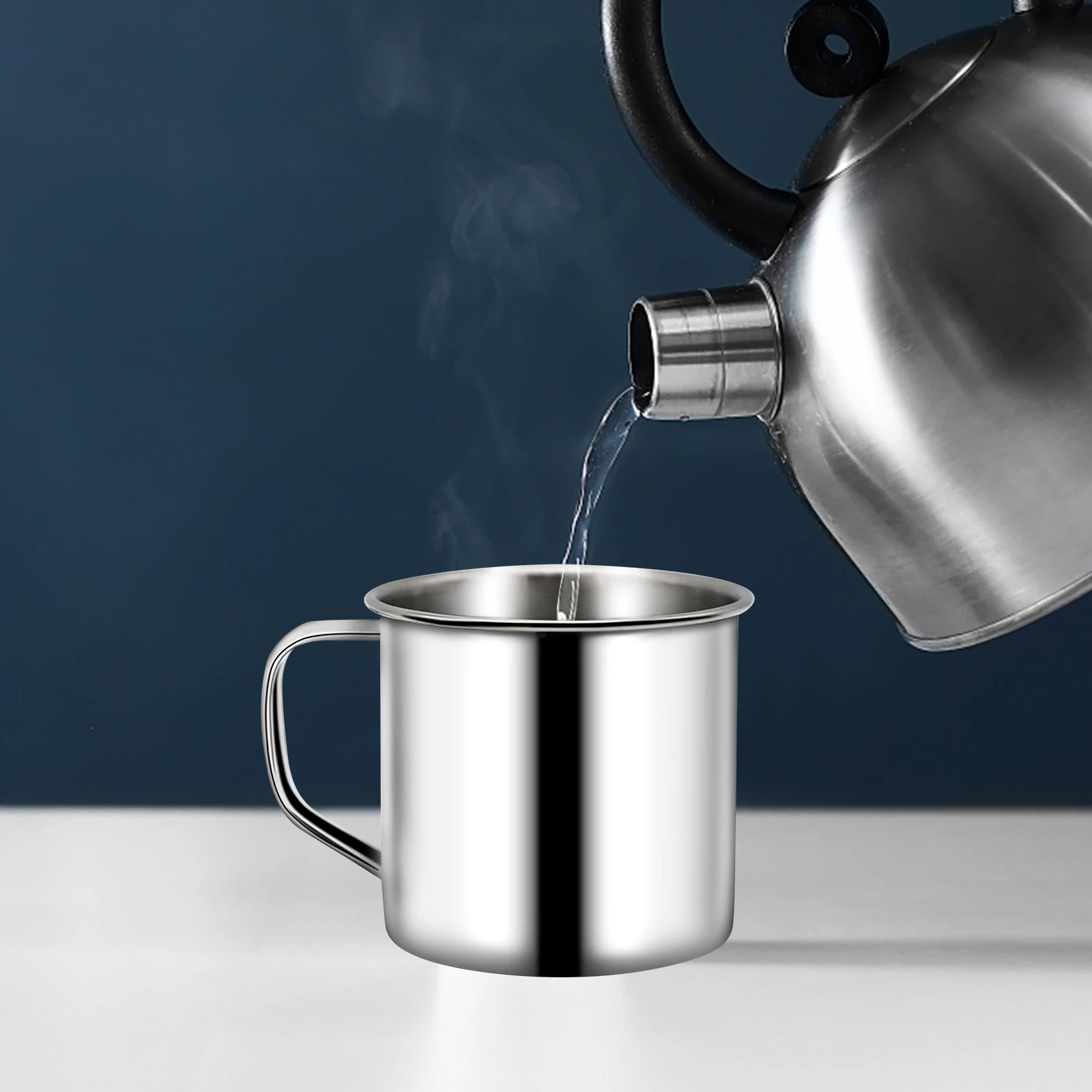 Stainless Steel Cup Stainless Steel Mug Coffee Cup Water Cup 200ML Stailess Steel Mug Coffee Cup Camping Mug Metal Coffee Tea Cup Portable Milk Tea Tumbler Water Drinking