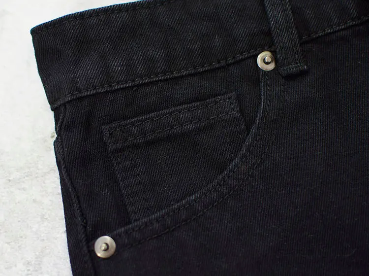 High Waist Black Denim Shorts Women Irregular Tassel Ripped Jeans Short Women Punk Style Streetwear Summer Sexy Short Jeans cargo pants for women
