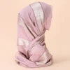 Middle Eastern New Gold Craft Fabric Splice Chiffon Handmade Diamond Decoration Versatile Muslim Women's Headband Scarf Hijab 4