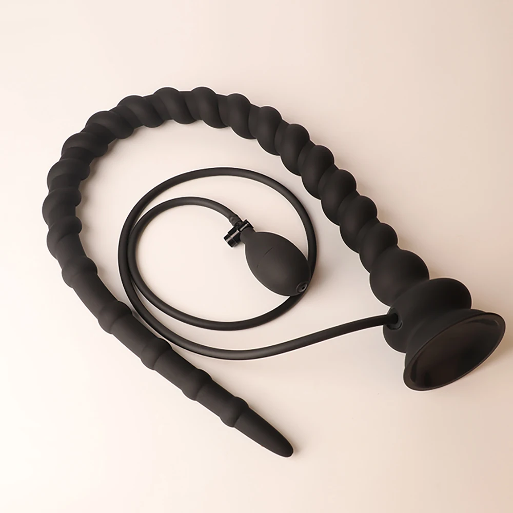 Extra Long Inflatable Anal Plug Prostate Massager For Dilation_voghion.com