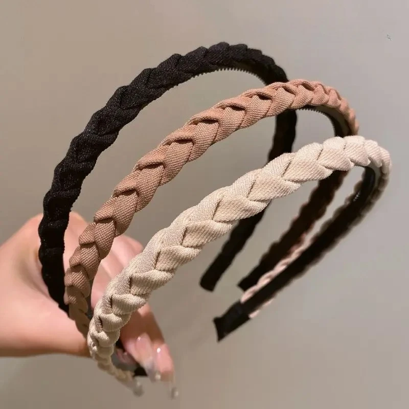 Hochwertige Stirnbänder aus festem Stoff mit feinem Rand, modischer Haarschmuck, Damen-Trend, lässig, Kreuzwickel-Haarband, Haarbänder für Mädchen
