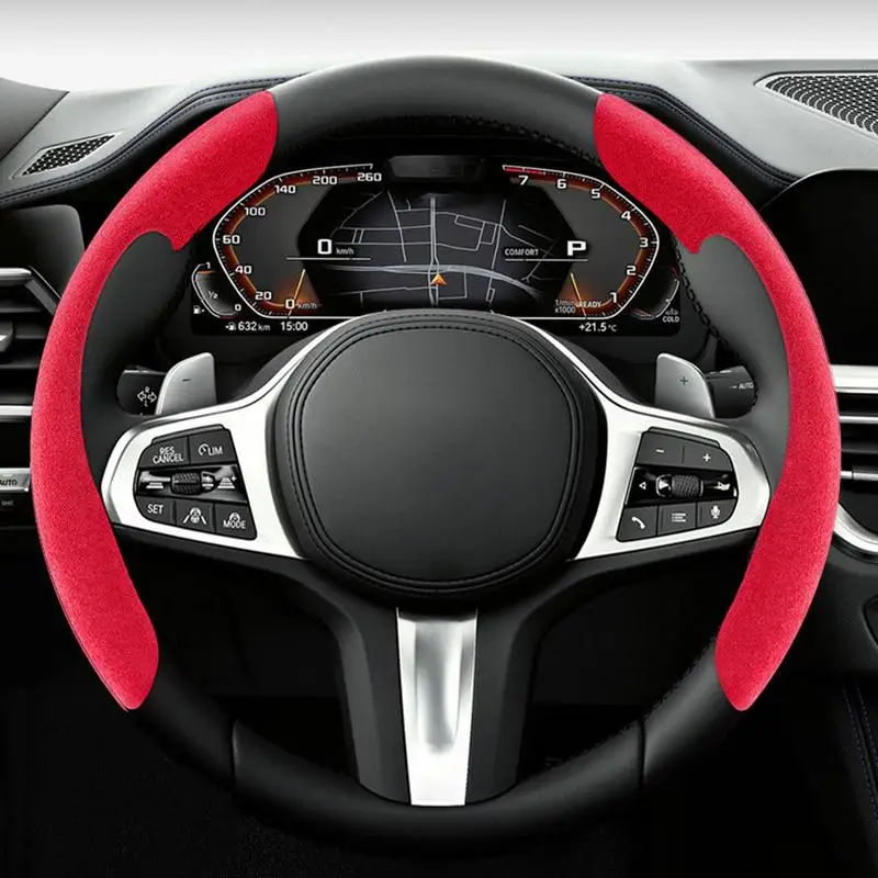 

Steering Wheel Cover Set Grip Soft Anti Slip Power Steering Wheel Buckle Fluffy Automotive Steering Cover Wheels Accessories