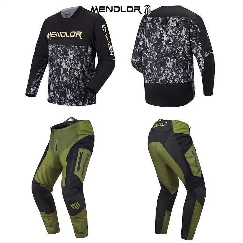 MENDLOR Mx Knitted Pants Set Off Road Motorcycle Mountain Bike Combination Racing Motorcycle Adult Set motocross gear set
