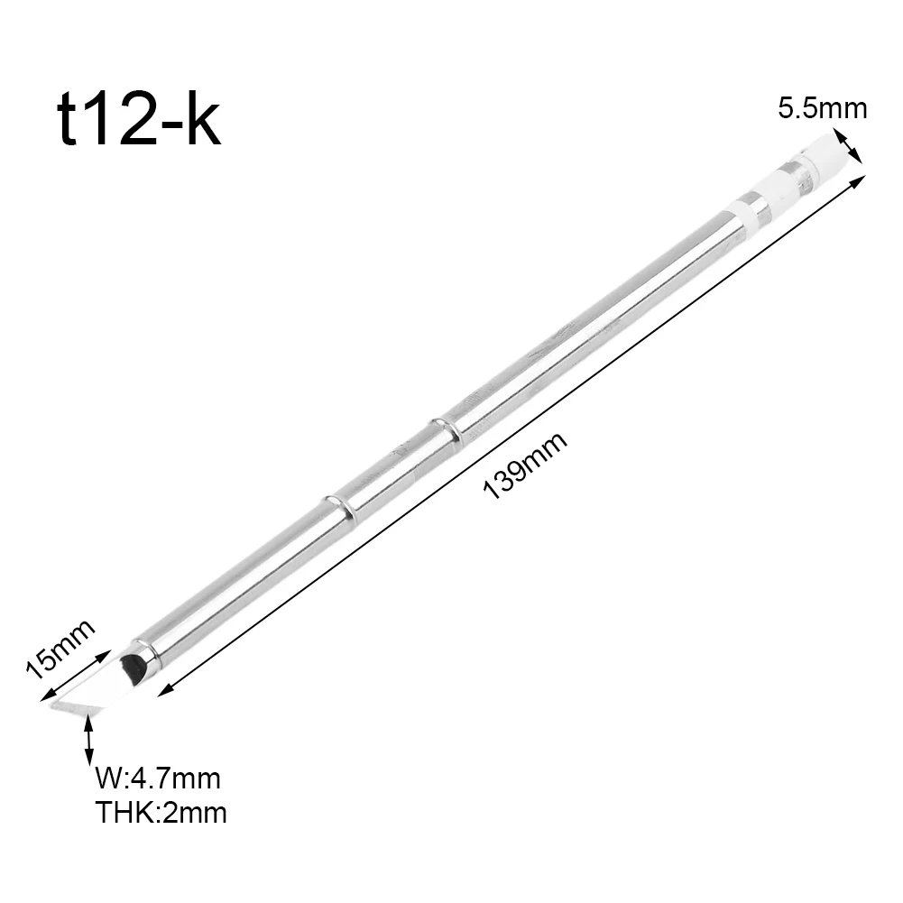 

Welding Soldering Iron Tip Accessories Lead-free Metal Material Sliver Color T12 K J Series Environment-friendly.