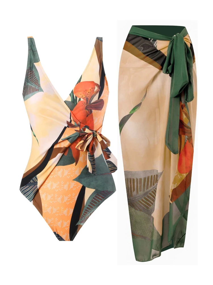 플러스사이즈 수영복 2023 여성용 패치워크 반팔 수영복 - 패션적인 수영복과 반바지 투피스로 구성된 수영장용 비치웨어 9 언더벨리 오픈 백 수영복, 여성 2023 원피스, 섹시한 비키니, 브이넥 프린트 수영복, 수영, 피트니스, 해변 휴가용