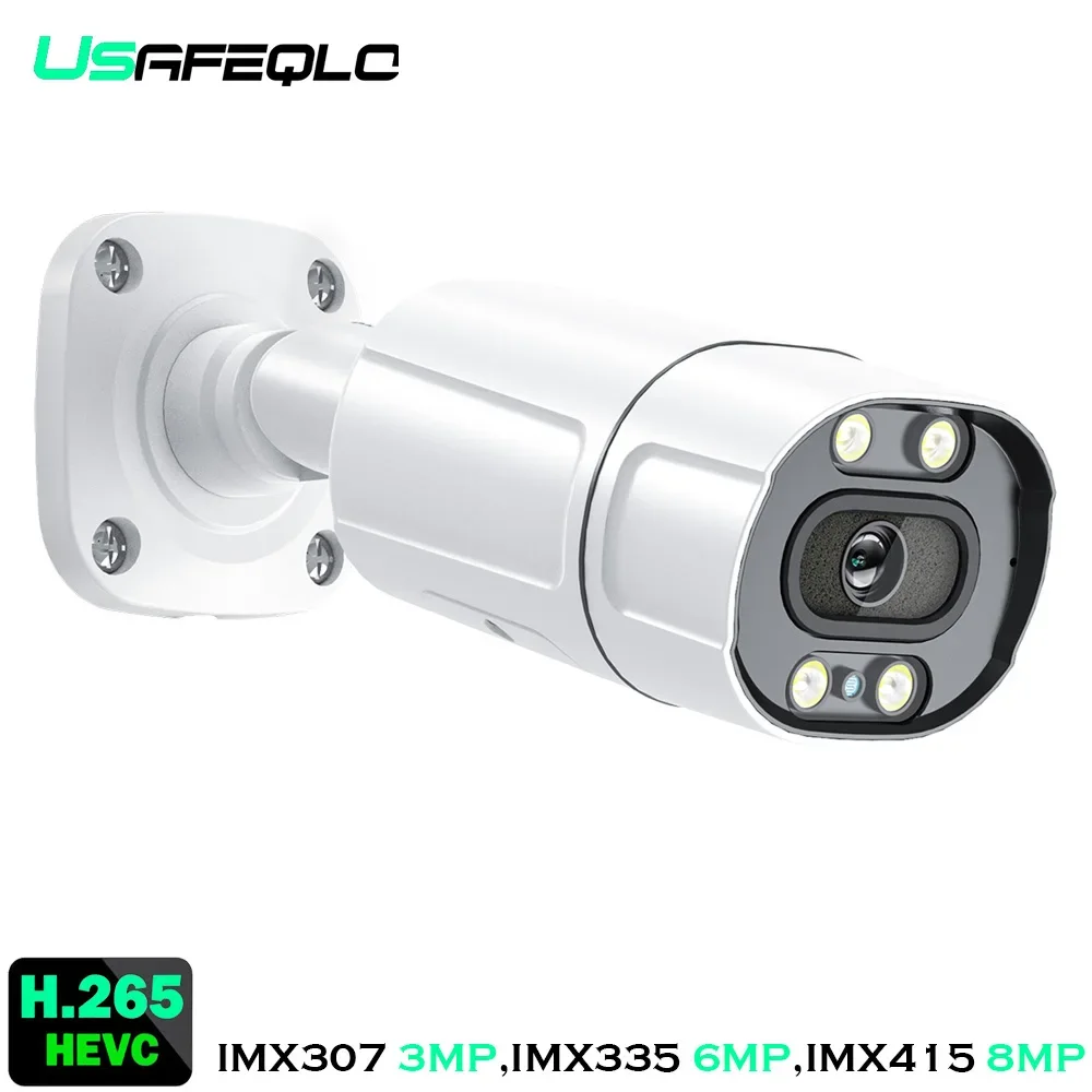 4K 8Mp Imx415 Poe Ip Camera Metal Double Light Microfono Integrato Spk Full Color Ir Indoor Outdoor Motion Detect Xmeye Pro App