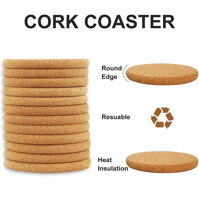 Wooden Coaster Groove Concave Cork Coaster with Support Heat Insulation Pad  Meal Pad Pot Pad Storage Iron Frame Set Coaster - AliExpress