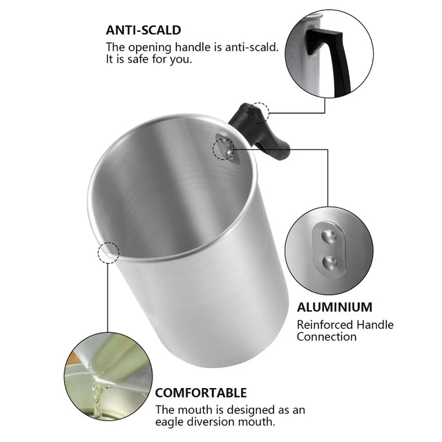 1.2L/3L Candle Melting Pot Aluminium Wax Melting Cup Wax Pot