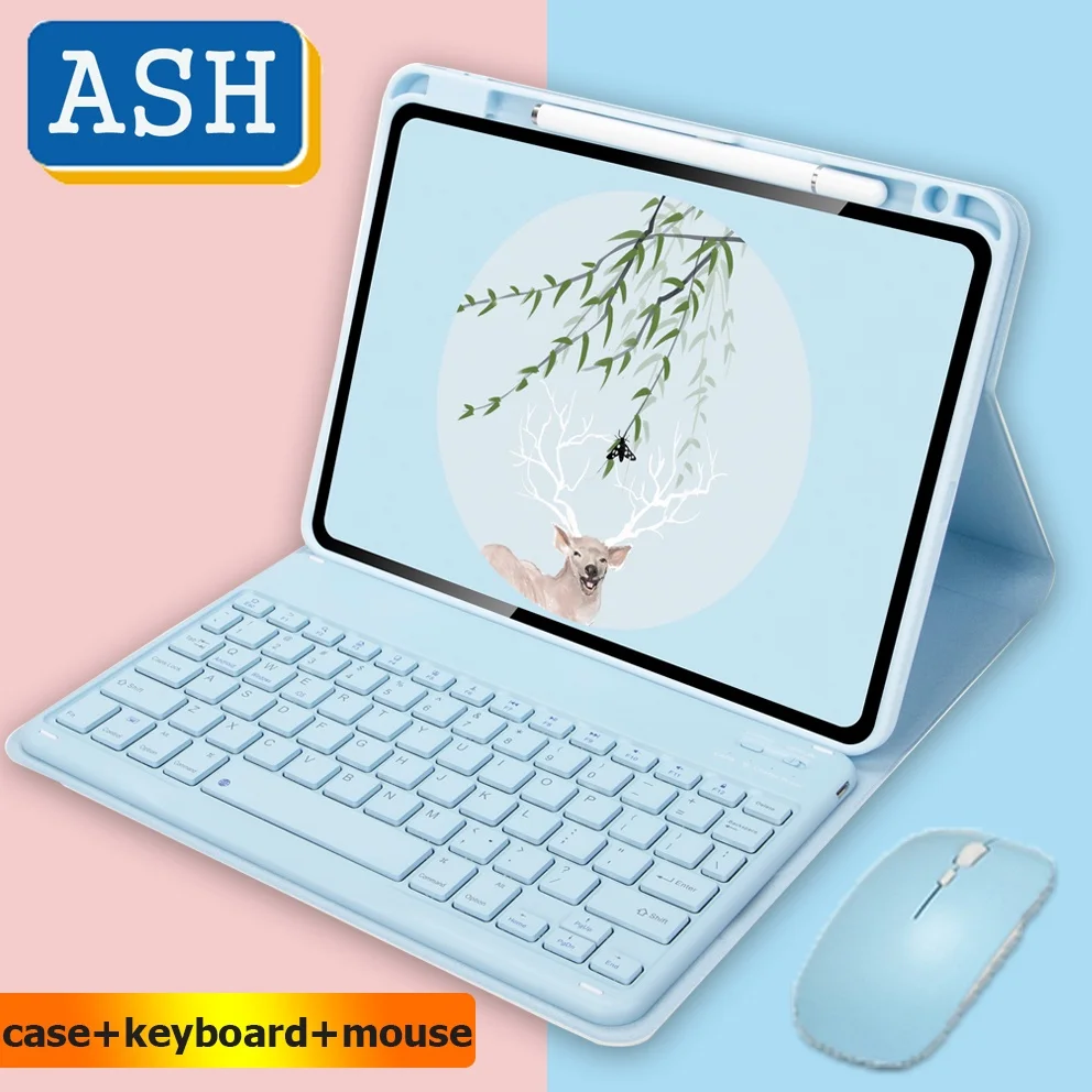ASH Bluetooth Keyboard Mouse Case For Huawei Matepad 10.4 11 Pro 10.8