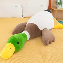 Fluffy Duck Plush Pillow - Cute Animal Soft Toy Floor Mat - 65cm (Green)