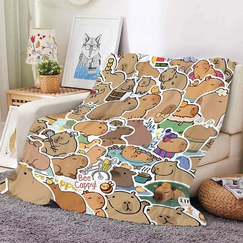 Capibara Lovely Nap Blanket Sofa Winter Warm Bed Fleece Camping Custom Fluffy Soft Blankets Microfiber Bedding King Size Capibara Lovely Nap Blanket Sofa Winter Warm Bed Fleece Camping Custom Fluffy Soft Blankets Microfiber Bedding King Size