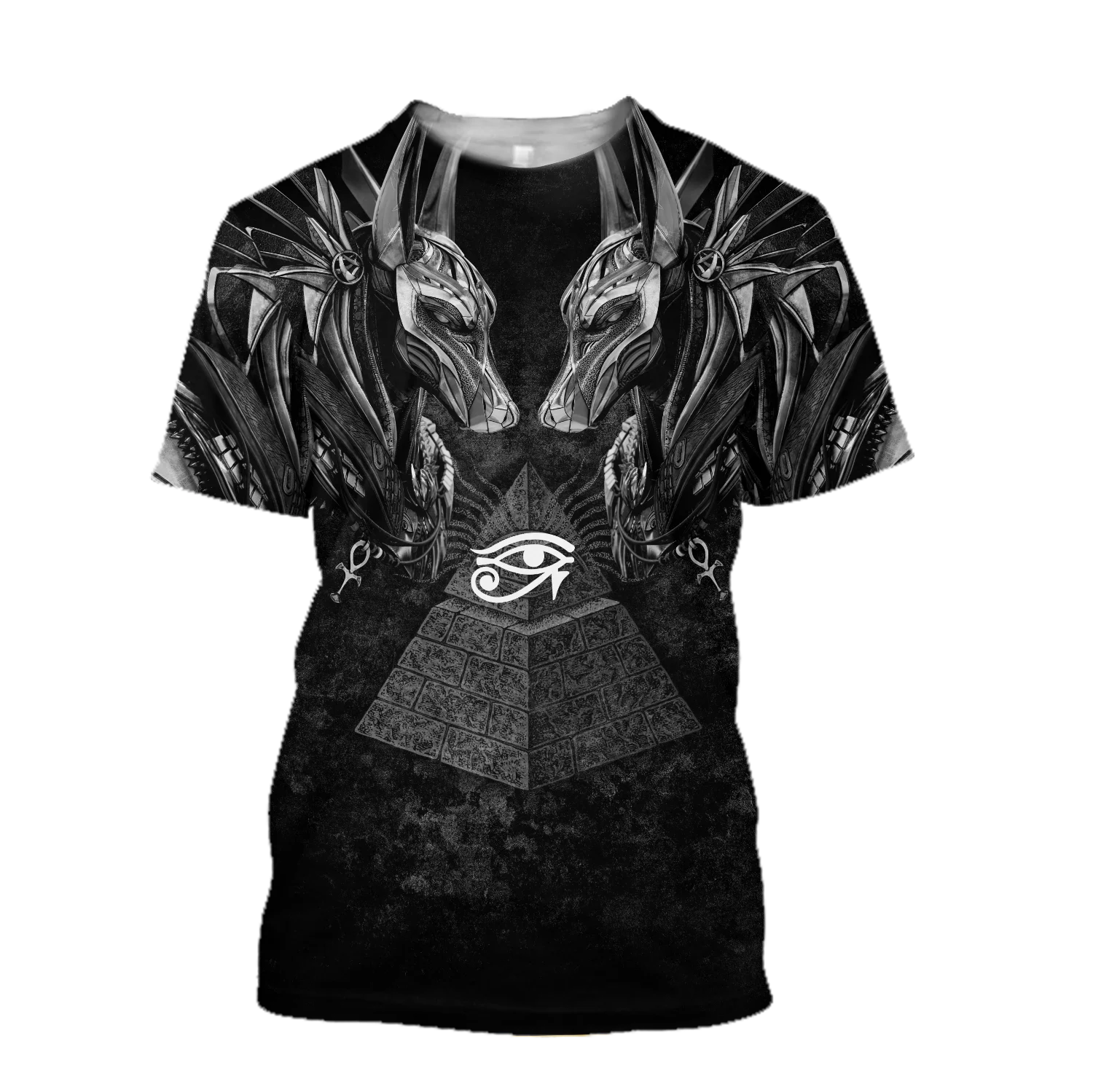 Sommer Mode Männer t-shirt 3D Gedruckt Anubis Alte Ägyptische Mythologie T-Shirt Straße Trend Wilden Unisex kurzarm TTD02 – Detail 1