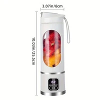 Presse-agrumes électrique portable, recharge USB, mini presse-agrumes sans fil, bouteille de 450 ml, mixeur de fruits, mixeur portable pour la maison, les voyages, le bureau 2
