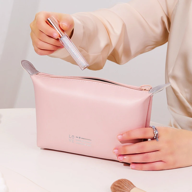

Portable PU Cosmetic Bag Women Travel Lipstick Bag Makeup Case Mini Purse Female Washbag Organizer Multifunction Toiletry Kit