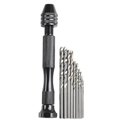Precision Hand Drill Set for Woodworking, DIY, Jewelry, and Crafts (11pcs set)