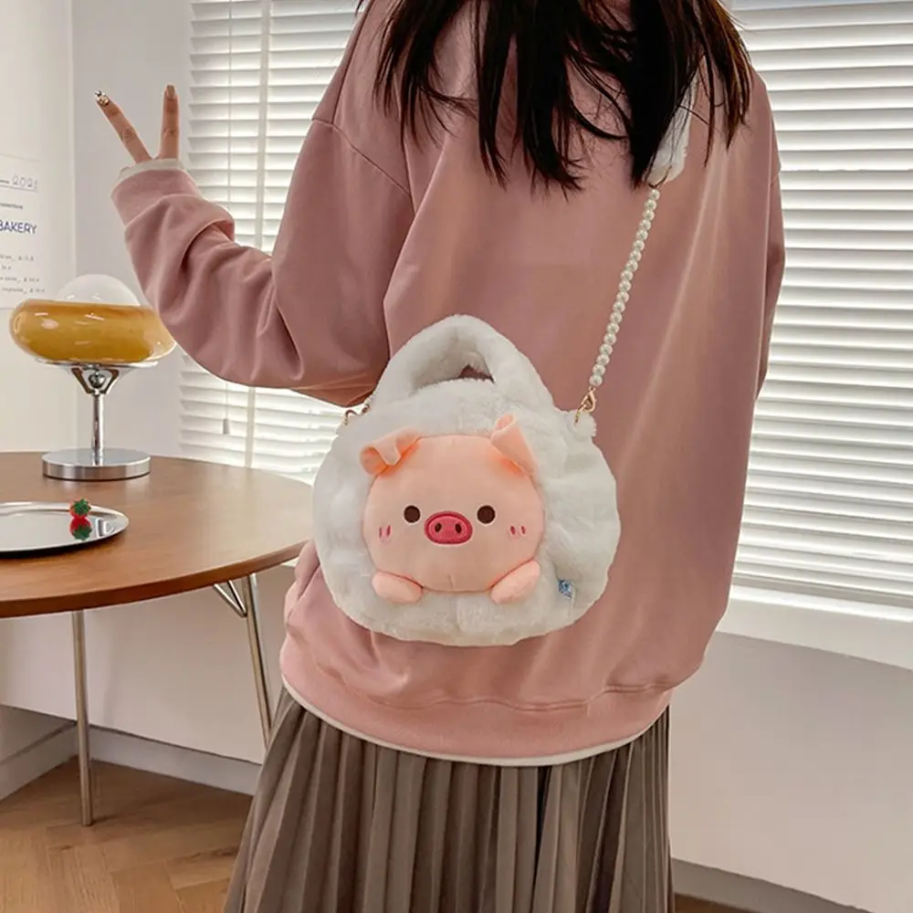 

Travel Portable Chick Bear Lamb Cartoon Design Rabbit Pig Women Handbags Cute Small Bags Korean Style Handbags Cute Animal Bag