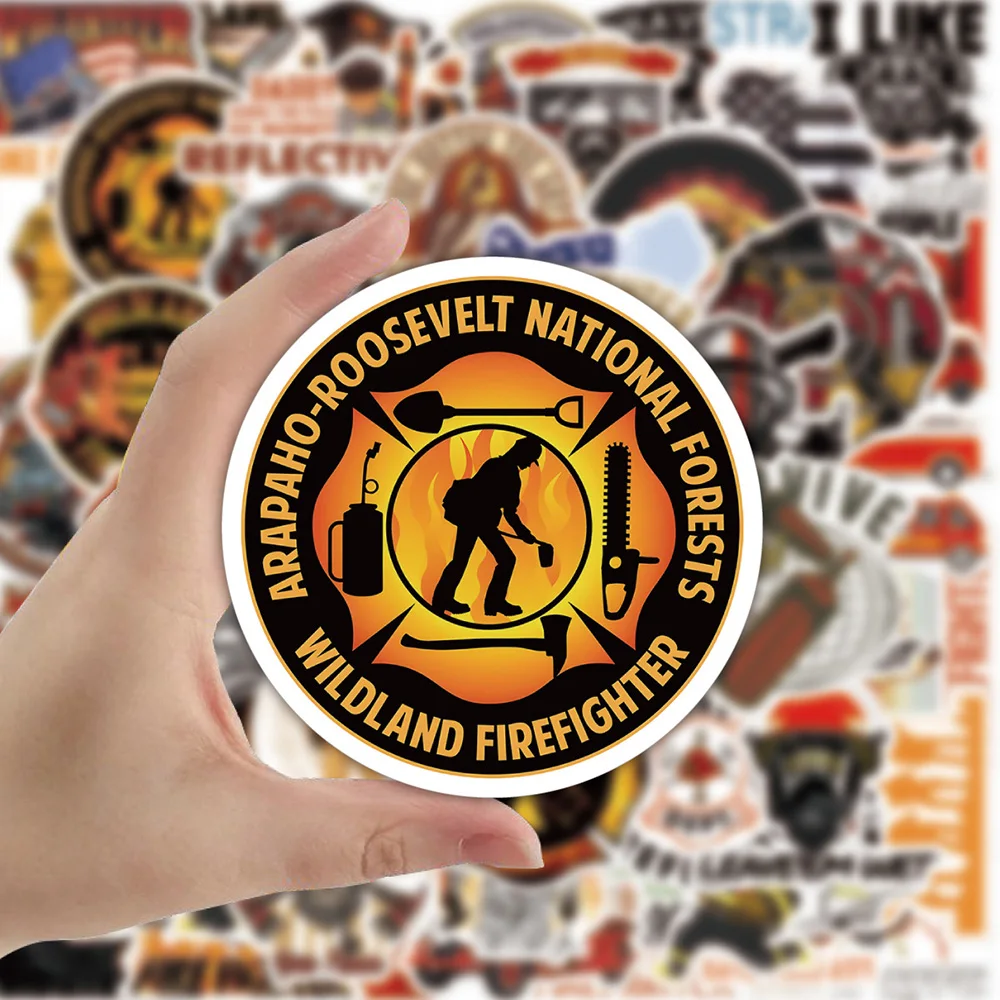 Fire Hero Waterproof Sticker Decal Set - Perfect for Skateboards, Luggage, Laptops, Cars, Bikes, and Guitars