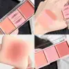 Blush Palette Natural Color Lasting Peach Cheek Tint,Face Contouring Blush Powder Non-Flying Powder Long-Lasting Cosmetic Makeup 4