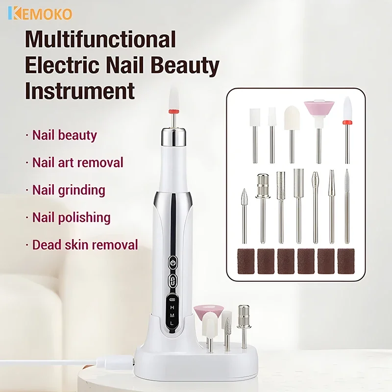 Nail Drill Set Electric Nail Drill Machine Set Pedicure Grinding Equipment Manicure Tool