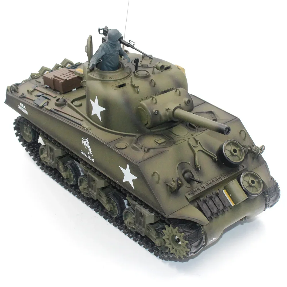 Henglong 3898-1 Metal US M4A3 Main Battle Tank RC Model US Sherman 1:16 Battle Simulation Remote Control Toys Car remote control car remote control tank remote control vehicle
