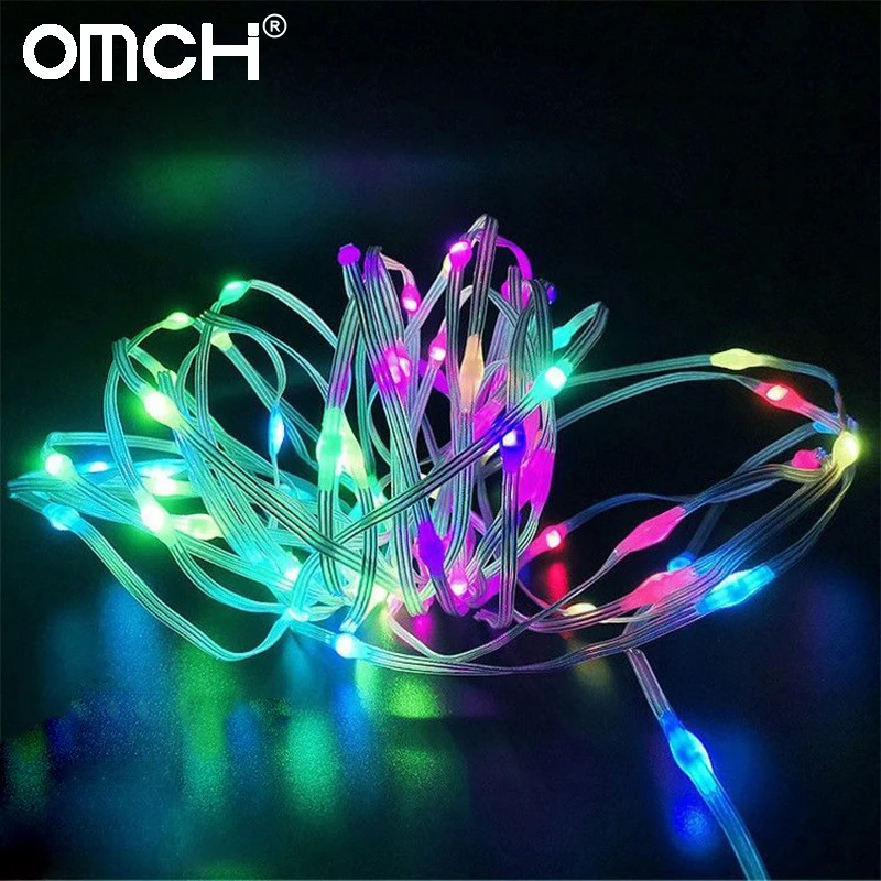 Led leather wire lights phantom color smart Bluetooth app control for Christmas