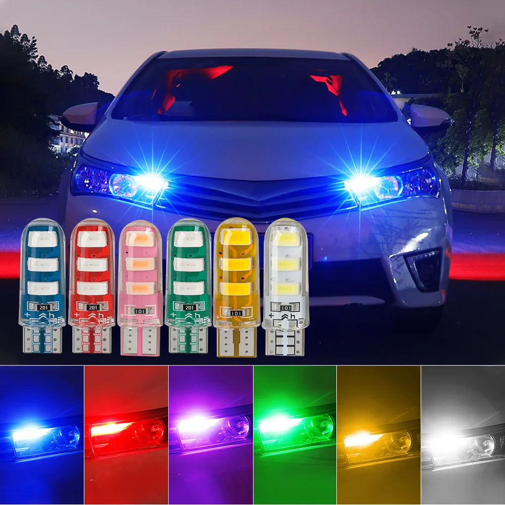 DC 12V T10 �Ǹ��� ���̽� 6 SMD 5630 LED �ڵ��� �� ����Ʈ, W5W 194 6LED 5730 LED ���� ���� ���� ����, ȭ��Ʈ ���� ���� ��ũ, 50 ��