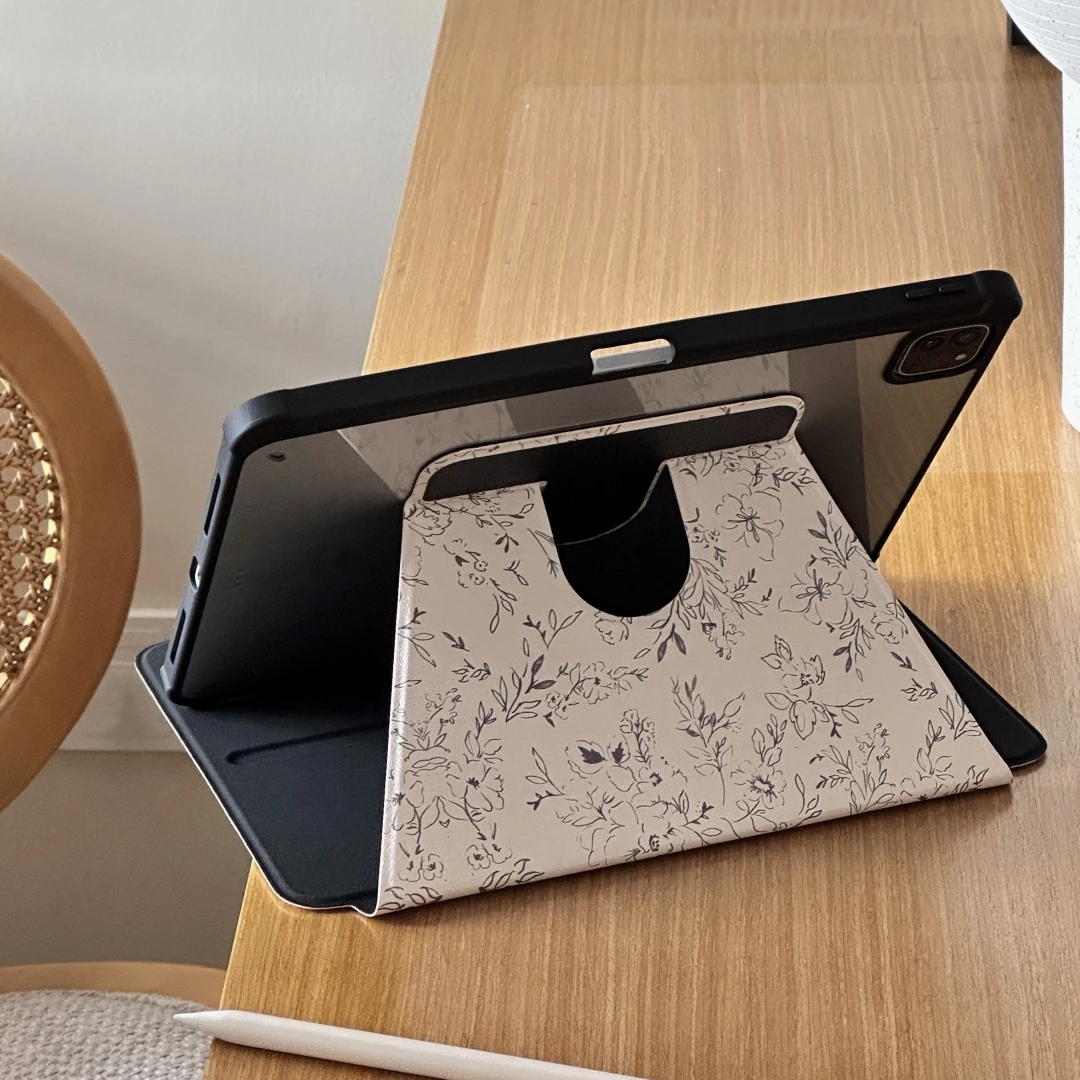 Line Flower Tablet Case for iPad
