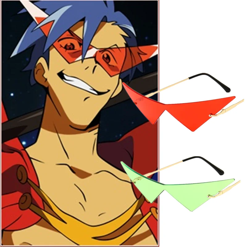 Anime Tengen Toppa Gatoren-Lagann Kamina Cosplay Óculos, Moda