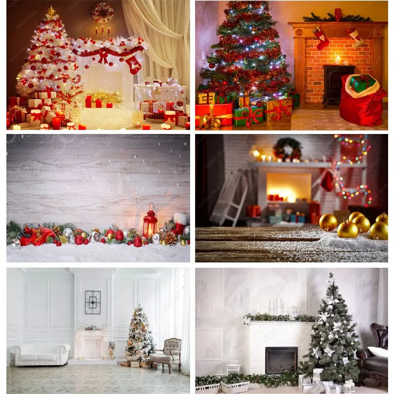 

ZHISUXI Christmas Photography Background Snowman Christmas tree Backdrops For Photo Studio Props 211114 BLBL-08