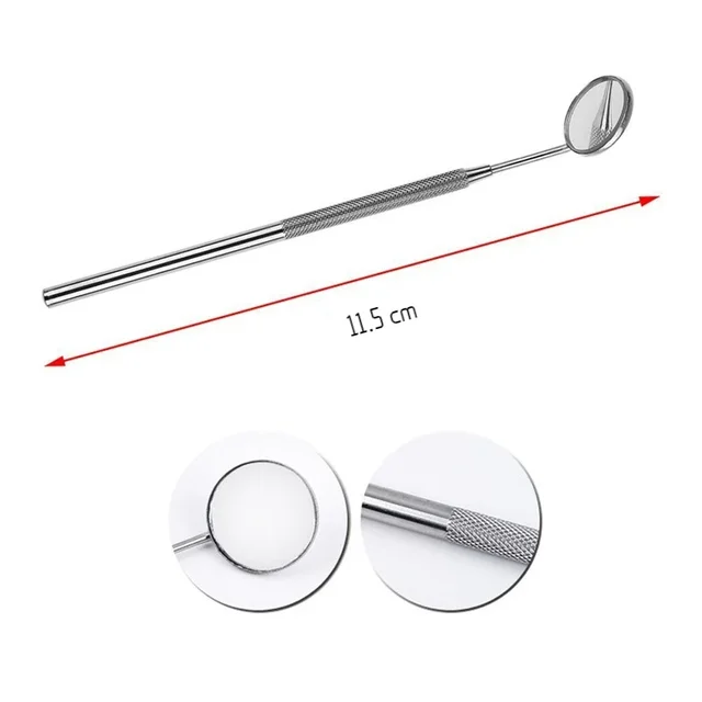 Miroirs buccaux dentaires pour vérifier l'extension des cils, miroirs de maquillage en acier inoxydable, blanchiment des dents, outils de fournitures pour cils buccaux propres 3