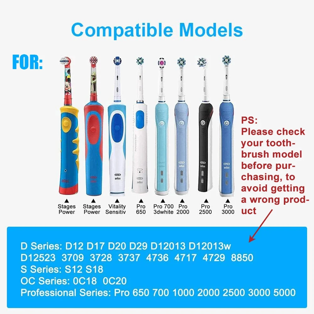 1pc Electric Toothbrush Replacement Charger For  More Safety Compatible with Most Oral B Toothbrush
