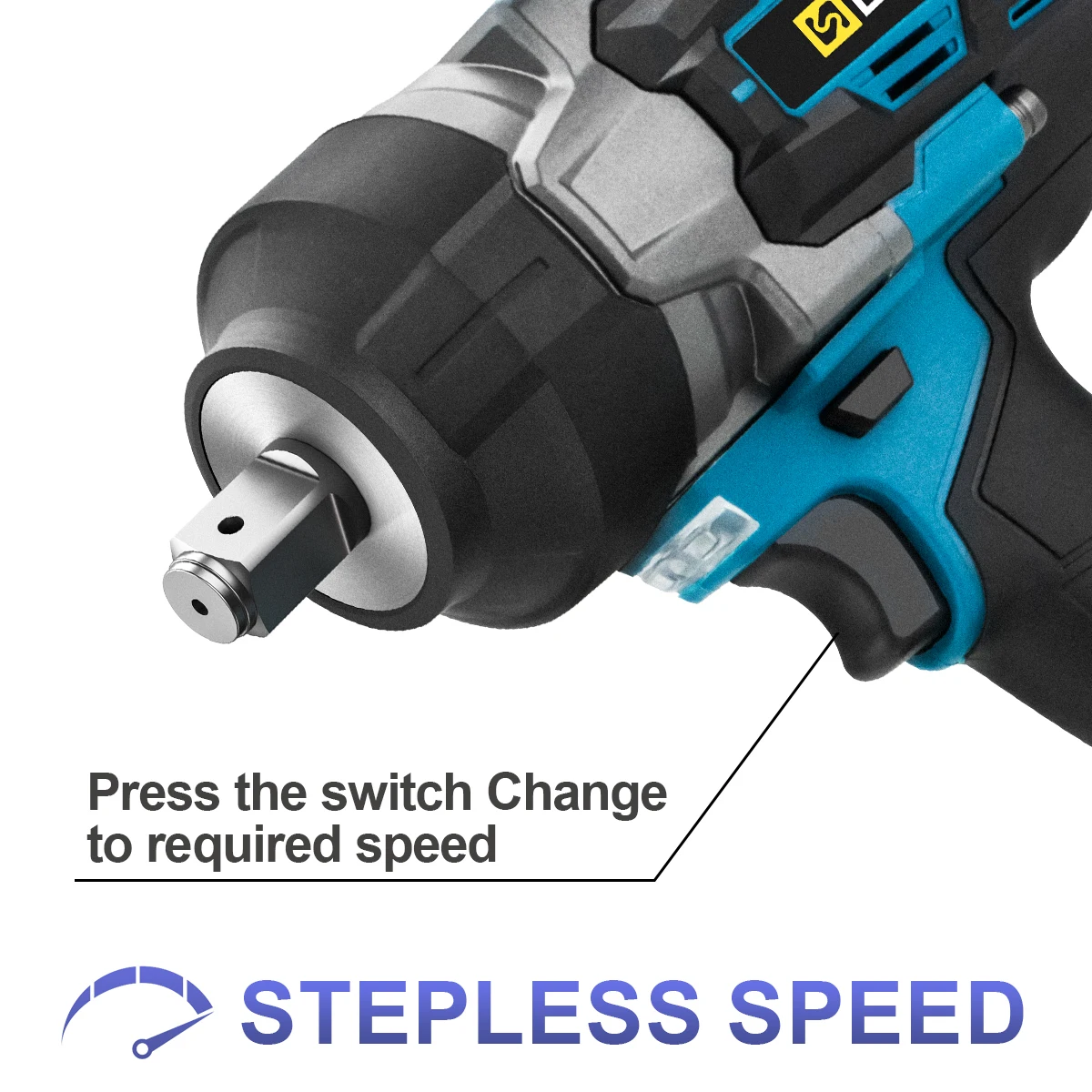 Gisam 2800N.M Torque Brushless Electric Impact Wrench 1/2 inch Screwdriver Cordless Wrench Power Tools For Makita 18V Battery 6