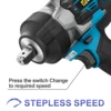 Gisam 2800N.M Torque Brushless Electric Impact Wrench 1/2 inch Screwdriver Cordless Wrench Power Tools For Makita 18V Battery 6