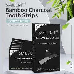 Teeth Whitening Strips Bamboo Charcoal Tooth Stain Removal 28pcs/box Oral Hygiene Care Dental Shade Bleaching Kit White Tool
