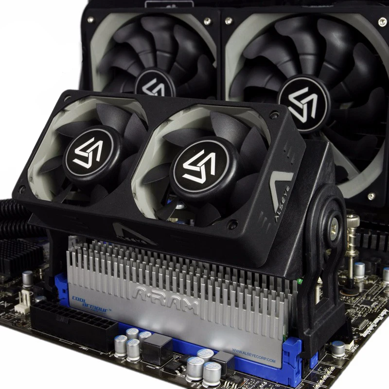 Alseye-ram Ventilador de Refrigeração Pwm Ram Refrigerador de Memória Ventilador Duplo 60 mm 12002000rpm Radiador para Ddr Ddr2 Ddr3 Ddr4 Ddr5 12v - Imagem 6