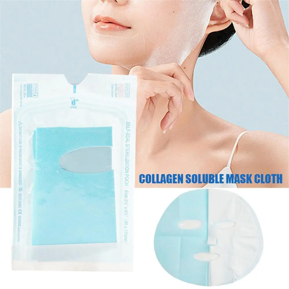 Ultra-Thin Nano Collagen Soluble Mask Cloth Portable Travel Non-woven Face Mask Skin Care Cotton Wrapped Masks Paper fashion thin braid women belt woven tassel pearl waist strap boho girls waistband waist rope waist belts for dress accessories