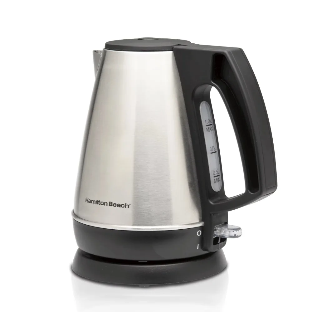 

1 Liter Electric Kettle Stainless Steel and Black
