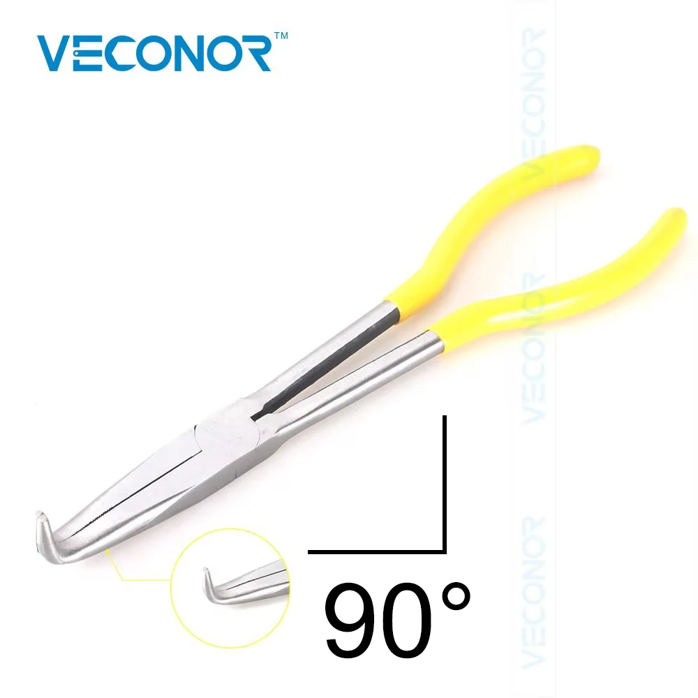 11" Long Nose Pliers Bent Nose Plug Cable Puller Long Needle Pliers Wire Cutter Hose Clamp Hand Tools hand tools wire cutter wire cutting pliers wire pliers universal pliers multifunctional pliers mini pliers cutting pliers multifunctional tools