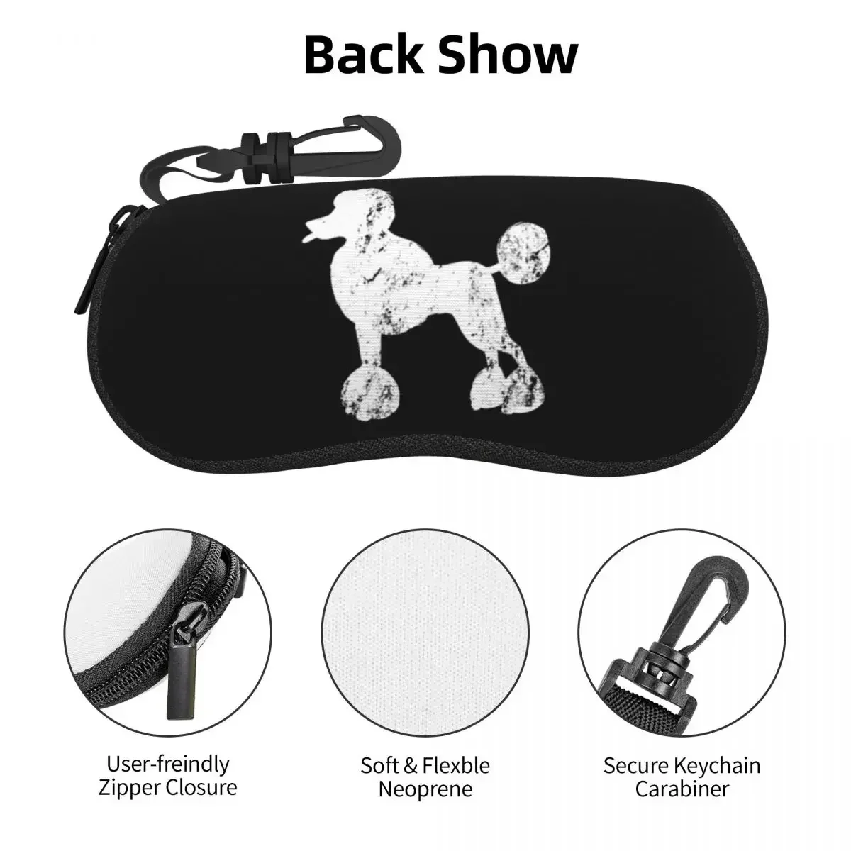 Poodle Dog Shell Glasses Case Protective Sunglasses Box Women Men Soft Eyeglass Bag Pouch