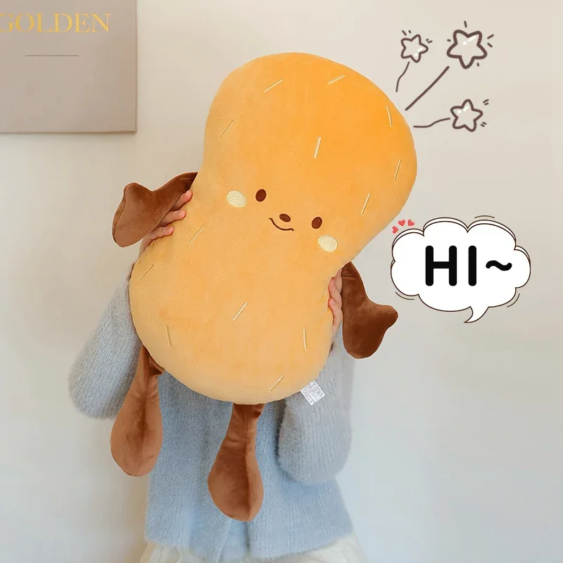 New 1pc 45/65cm Sale Peanut Plush Doll Pillow Living Room Decoration Furniture Supplies Cute Plush Interactive Toy Girl Gift