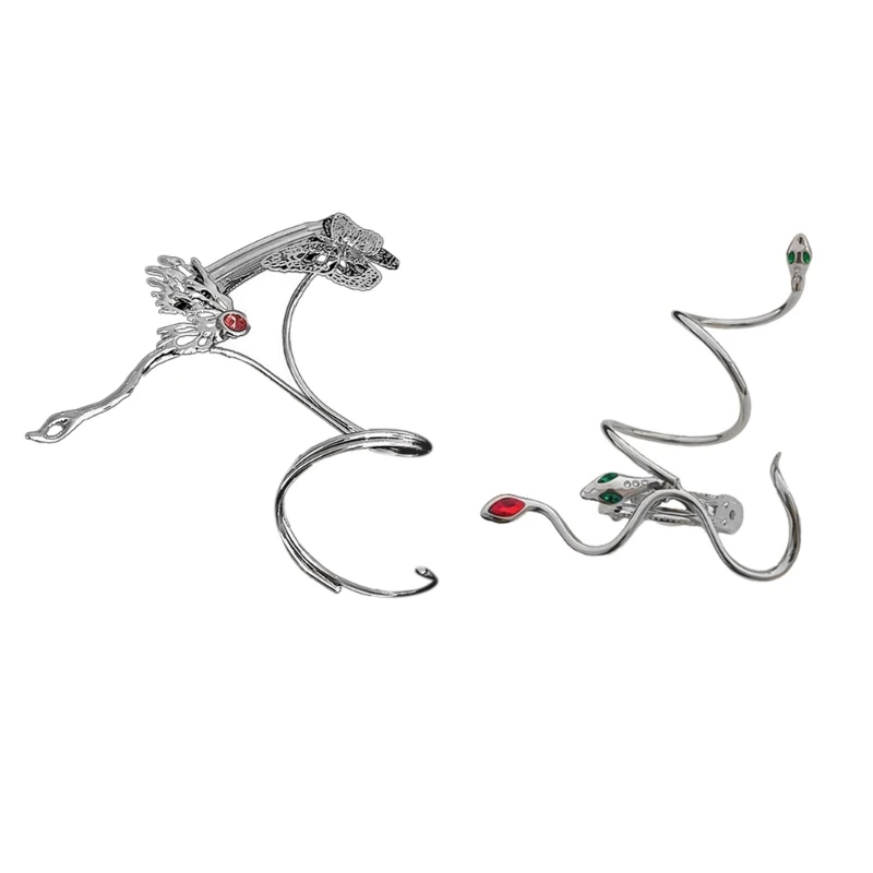 

A2ES Retro Twist Buckle Hair Clips for Women Snake Butterfly Hair Clip Curved Metal Pan Hair Clip for Girl