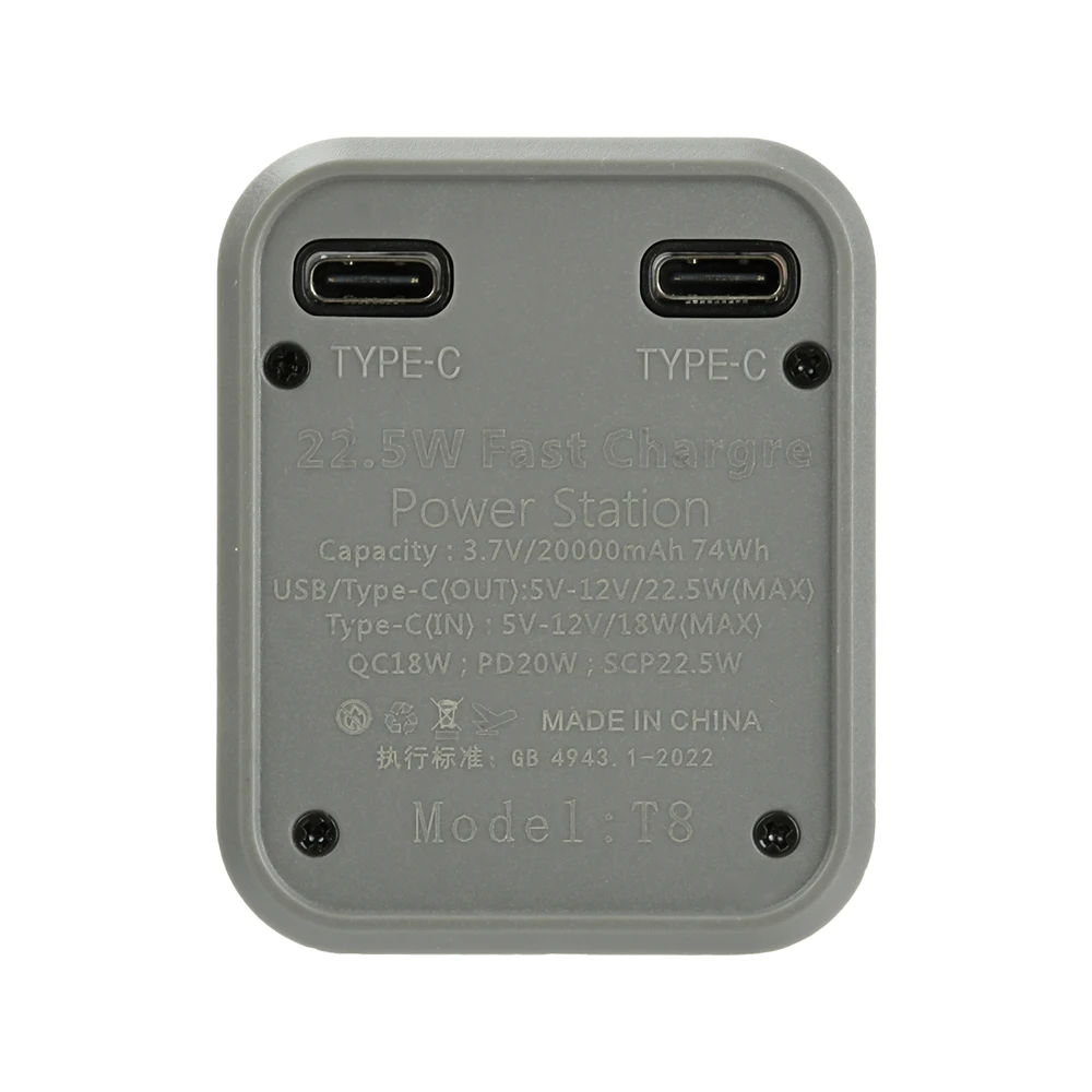 8*18650 파워 뱅크 케이스 PD22.5W 고속 충전기 투명 배터리 보관 쉘 타입-C 포트 DIY 전자 키트