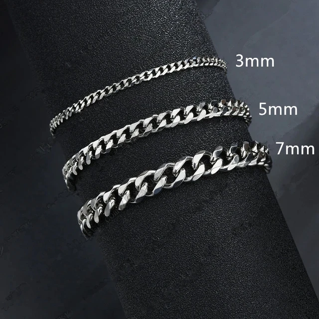 Cuban Chain Mens Stainless Steel Bracelet 2