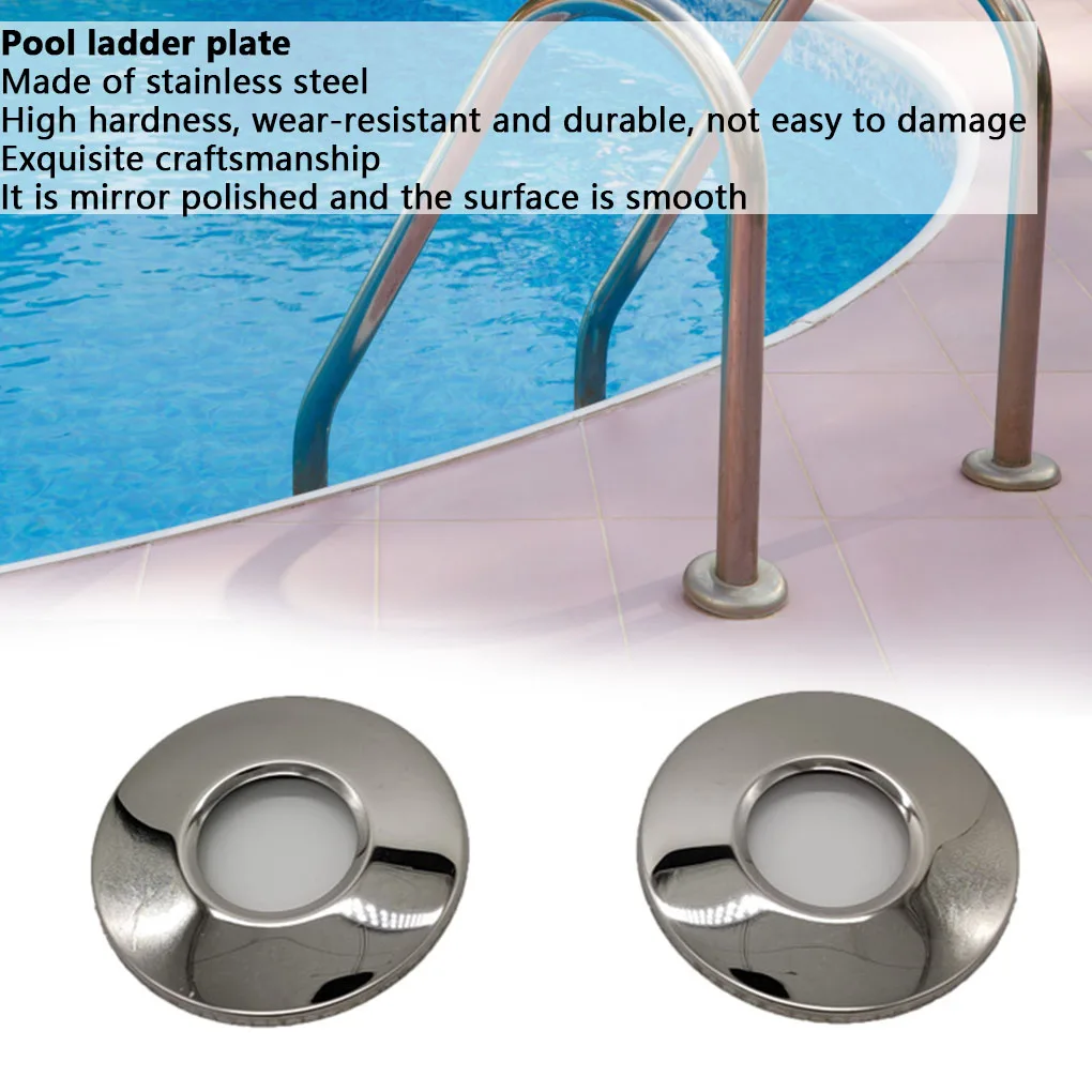 

2 Pieces Pool Ladder Cover Plate Replacement Decorative Patch Plates