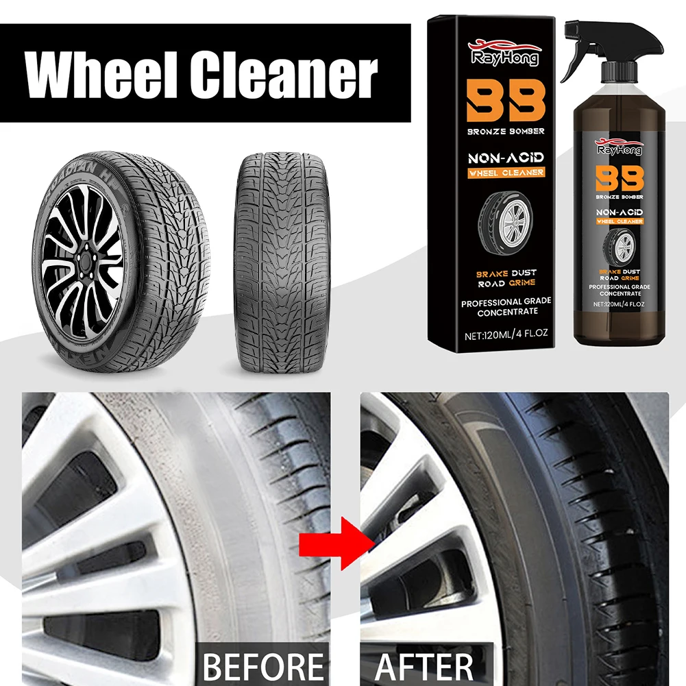 120ml Tire Refurbishing Agent Dustproof Car Wheel Polishing Cleaner Long Lasting Tyre Gloss Cleaner Auto Cleaning Tool