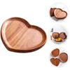 Wooden Heart Shaped Tray Reusable Wood Plate Portable Snack Dish Dessert Cheese Appetizer Salad Fruit Storage Tray For Home Use 1
