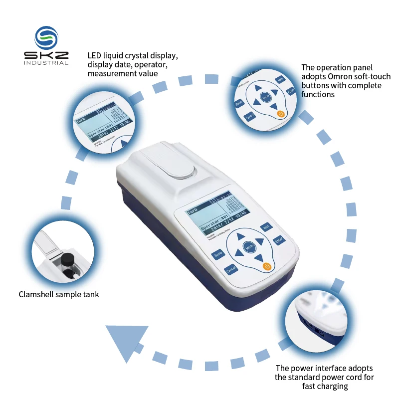 TU1000P 0.01NTU 0.1NTU 1NTU aquarium water quality sensor portable digital turbidity meter
